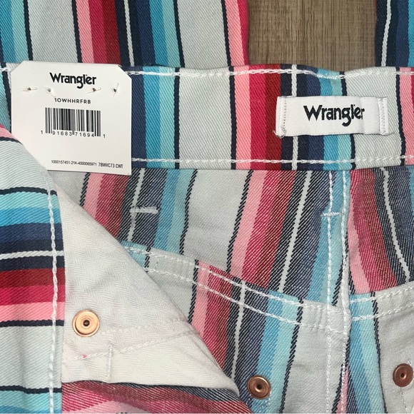 Wrangler Women's Wanderer 622 High Rise Flare Jeans Striped Multi 25 NWT Western - Picture 12 of 13